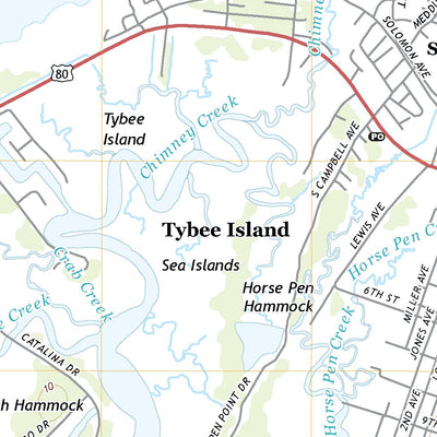 United States Geological Survey Tybee Island North, GA (2020, 24000-Scale) digital map
