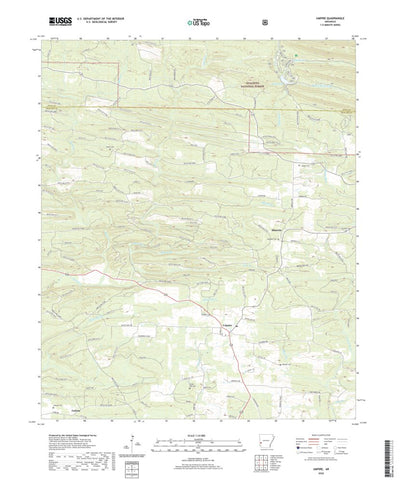 United States Geological Survey Umpire, AR (2020, 24000-Scale) digital map