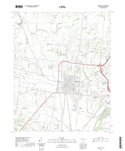 United States Geological Survey Union City, TN (2022, 24000-Scale) digital map