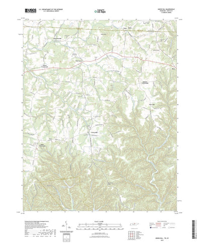 United States Geological Survey Union Hill, TN (2022, 24000-Scale) digital map