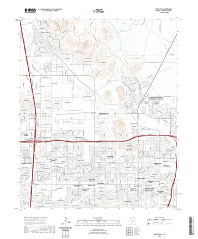 United States Geological Survey Union Hills, AZ (2021, 24000-Scale) digital map