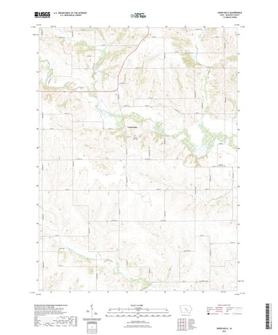 United States Geological Survey Union Mills, IA (2022, 24000-Scale) digital map