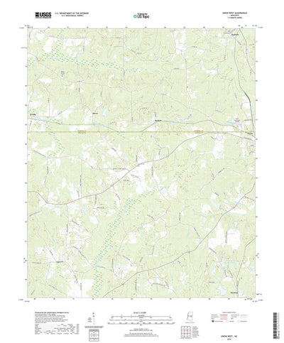 United States Geological Survey Union West, MS (2020, 24000-Scale) digital map