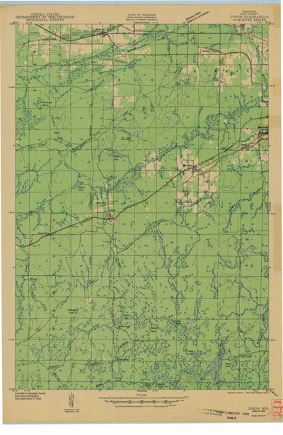United States Geological Survey Upson, WI (1943, 48000-Scale) digital map