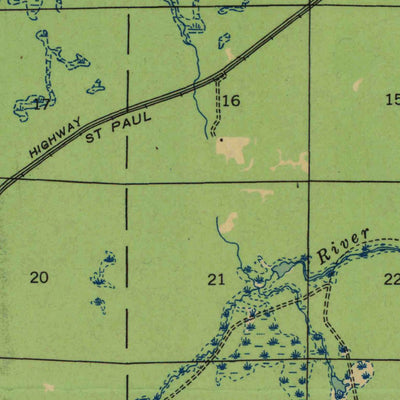 United States Geological Survey Upson, WI (1943, 48000-Scale) digital map
