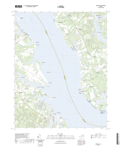 United States Geological Survey Urbanna, VA (2022, 24000-Scale) digital map