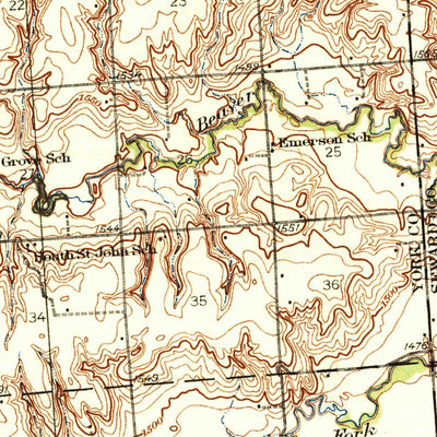 United States Geological Survey Utica, NE (1937, 62500-Scale) digital map