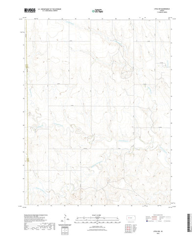 United States Geological Survey Utica SW, KS (2022, 24000-Scale) digital map