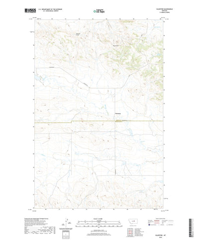 United States Geological Survey Valentine, MT (2020, 24000-Scale) digital map