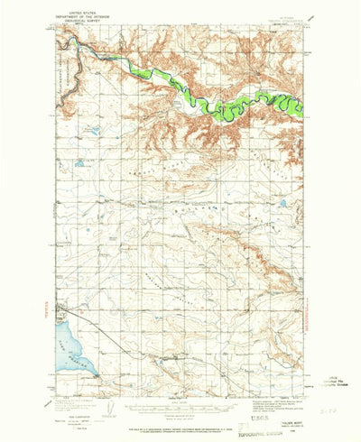 United States Geological Survey Valier, MT (1934, 62500-Scale) digital map