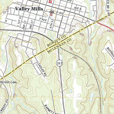 United States Geological Survey Valley Mills, TX (2022, 24000-Scale) digital map