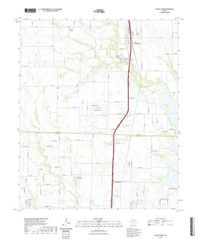 United States Geological Survey Valley View, TX (2022, 24000-Scale) digital map
