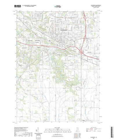 United States Geological Survey Valparaiso, IN (2022, 24000-Scale) digital map