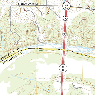 United States Geological Survey Vamoosa, OK (2022, 24000-Scale) digital map