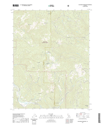 United States Geological Survey Van Arsdale Reservoir, CA (2021, 24000-Scale) digital map