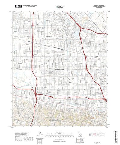 United States Geological Survey Van Nuys, CA (2022, 24000-Scale) digital map