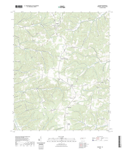 United States Geological Survey Vanleer, TN (2022, 24000-Scale) digital map