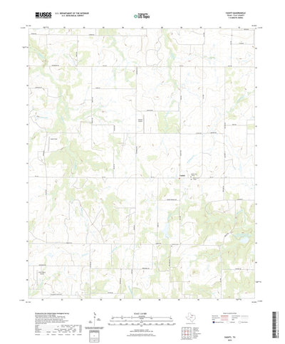 United States Geological Survey Vashti, TX (2022, 24000-Scale) digital map