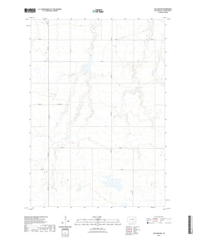 United States Geological Survey Vayland NW, SD (2021, 24000-Scale) digital map