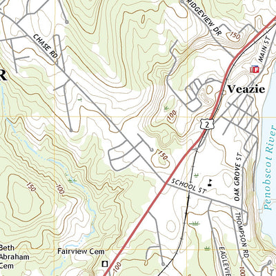 United States Geological Survey Veazie, ME (2021, 24000-Scale) digital map
