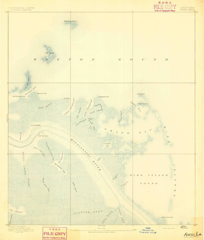 United States Geological Survey Venice, LA (1893, 62500-Scale) digital map