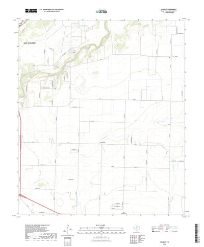United States Geological Survey Veribest, TX (2022, 24000-Scale) digital map