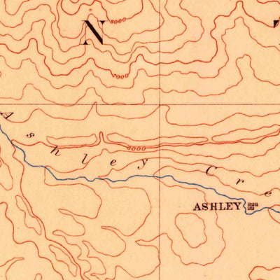 United States Geological Survey Vernal W, UT-CO-WY (1885, 250000-Scale) digital map