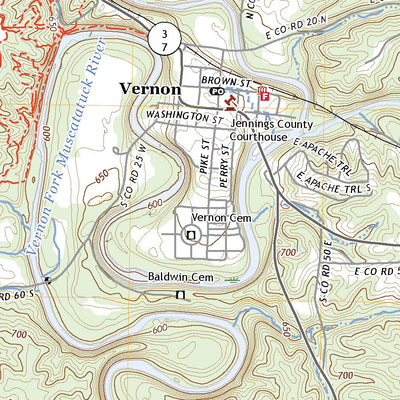 United States Geological Survey Vernon, IN (2022, 24000-Scale) digital map