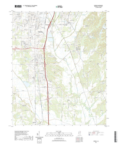 United States Geological Survey Verona, MS (2021, 24000-Scale) digital map