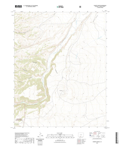 United States Geological Survey Vicente Canyon, CO (2022, 24000-Scale) digital map