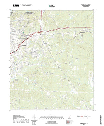 United States Geological Survey Vicksburg East, MS (2020, 24000-Scale) digital map