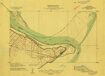 United States Geological Survey Vicksburg West, MS-LA (1909, 24000-Scale) digital map