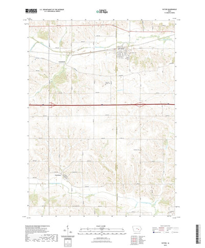 United States Geological Survey Victor, IA (2022, 24000-Scale) digital map