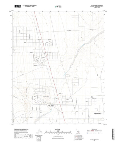 United States Geological Survey Victorville NW, CA (2021, 24000-Scale) digital map