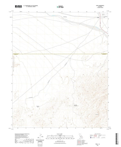 United States Geological Survey Vidal, CA (2021, 24000-Scale) digital map
