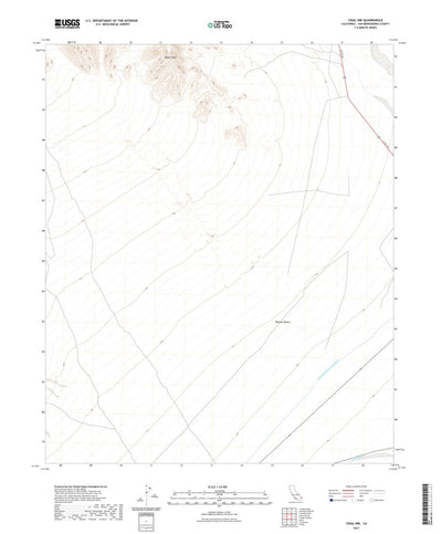 United States Geological Survey Vidal NW, CA (2021, 24000-Scale) digital map