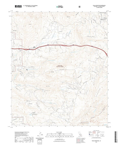 United States Geological Survey Viejas Mountain, CA (2021, 24000-Scale) digital map
