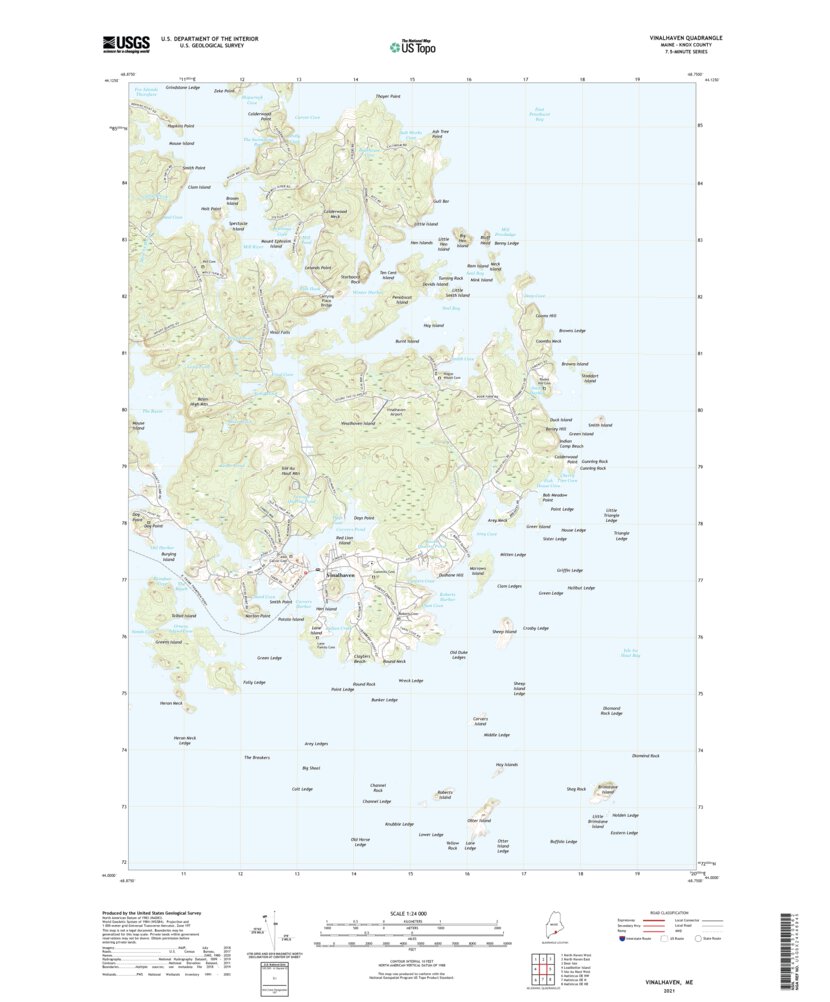 Vinalhaven, ME (2021, 24000-Scale) Map by United States Geological ...