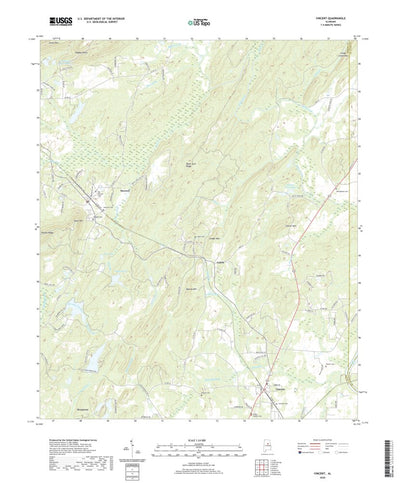 United States Geological Survey Vincent, AL (2020, 24000-Scale) digital map