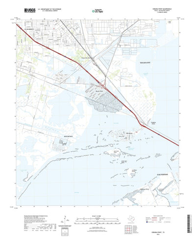United States Geological Survey Virginia Point, TX (2022, 24000-Scale) digital map