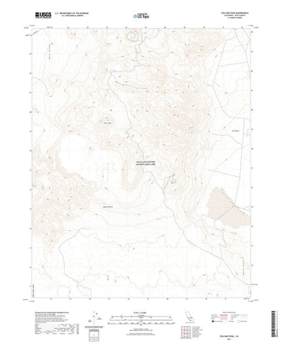 United States Geological Survey Volcano Peak, CA (2021, 24000-Scale) digital map