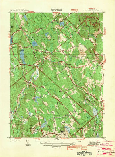 United States Geological Survey Wachusett Mountain, MA (1942, 31680-Scale) digital map