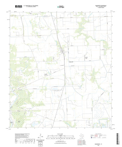 United States Geological Survey Wadsworth, TX (2022, 24000-Scale) digital map