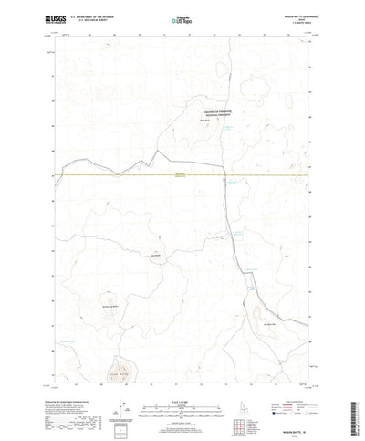 United States Geological Survey Wagon Butte, ID (2020, 24000-Scale) digital map