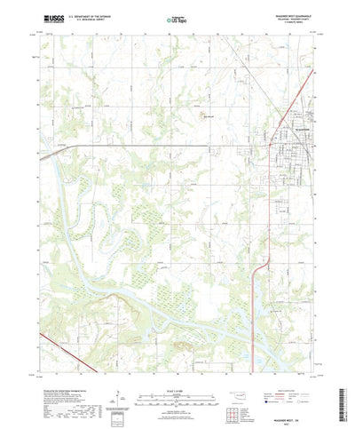 United States Geological Survey Wagoner West, OK (2022, 24000-Scale) digital map