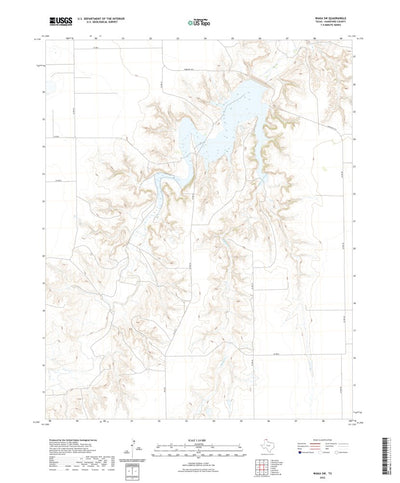 United States Geological Survey Waka SW, TX (2022, 24000-Scale) digital map