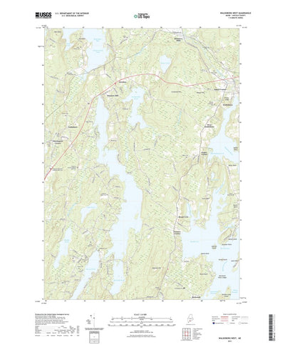 United States Geological Survey Waldoboro West, ME (2021, 24000-Scale) digital map