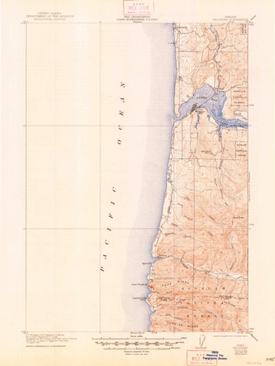 United States Geological Survey Waldport, OR (1922, 62500-Scale) digital map