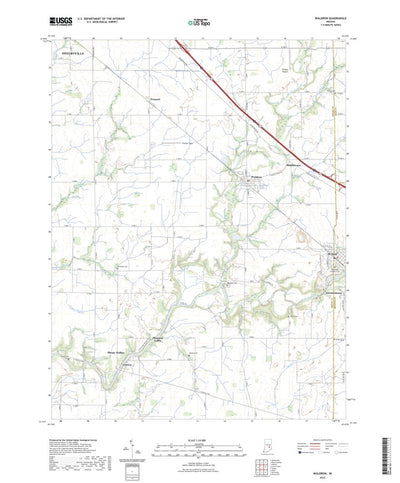 United States Geological Survey Waldron, IN (2022, 24000-Scale) digital map