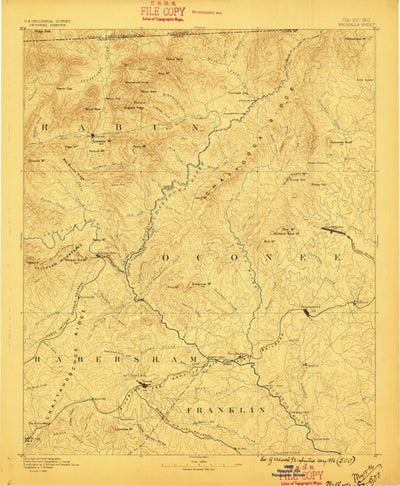 United States Geological Survey Walhalla, GA-SC-NC (1896, 125000-Scale) digital map